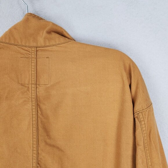 Madewell Jacket Womens XXS Mustard Tan Southlake Military Dark Sahara Tie Waist - Picture 11 of 11